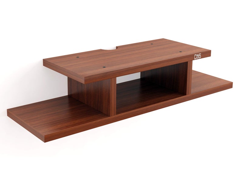 DAS Wall Mount TV Entertainment Unit with Set Top Box Stand, Ideal for Living Room and Office Walls Classic Walnut- Lewis (Ideal for 24" to 32") - Image 3