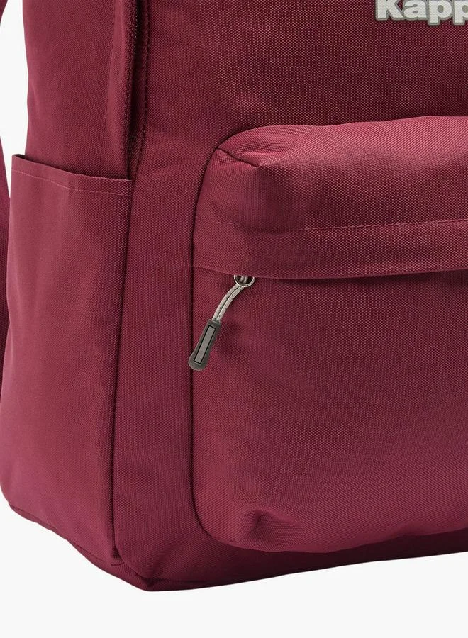 Kappa BURGUNDY Logo Print School Backpack For Kids 8-13 Years With Adjustable Straps - 15x33x33 CM  | Best Price UAE