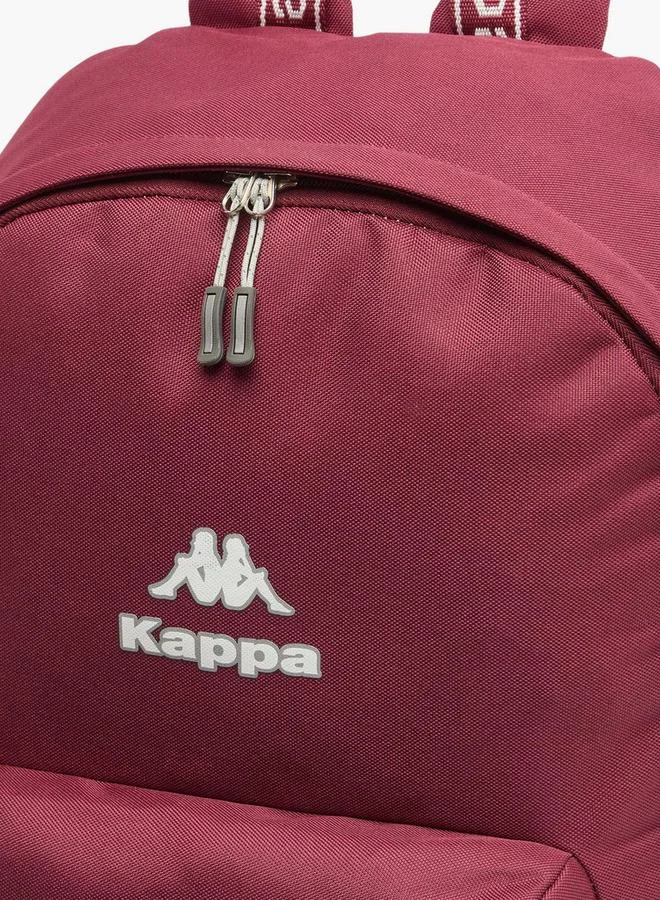 Kappa BURGUNDY Logo Print School Backpack For Kids 8-13 Years With Adjustable Straps - 15x33x33 CM  | Best Price UAE