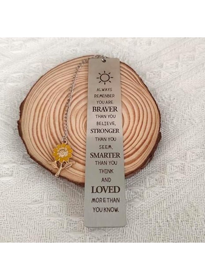 Inspirational Gifts Bookmarks for Girls Women Always Remember You are Braver Bookmark for Coworker Daughter Book Reader Lovers Gifts for Bookworm Encouragement Gift for Niece - Image 5