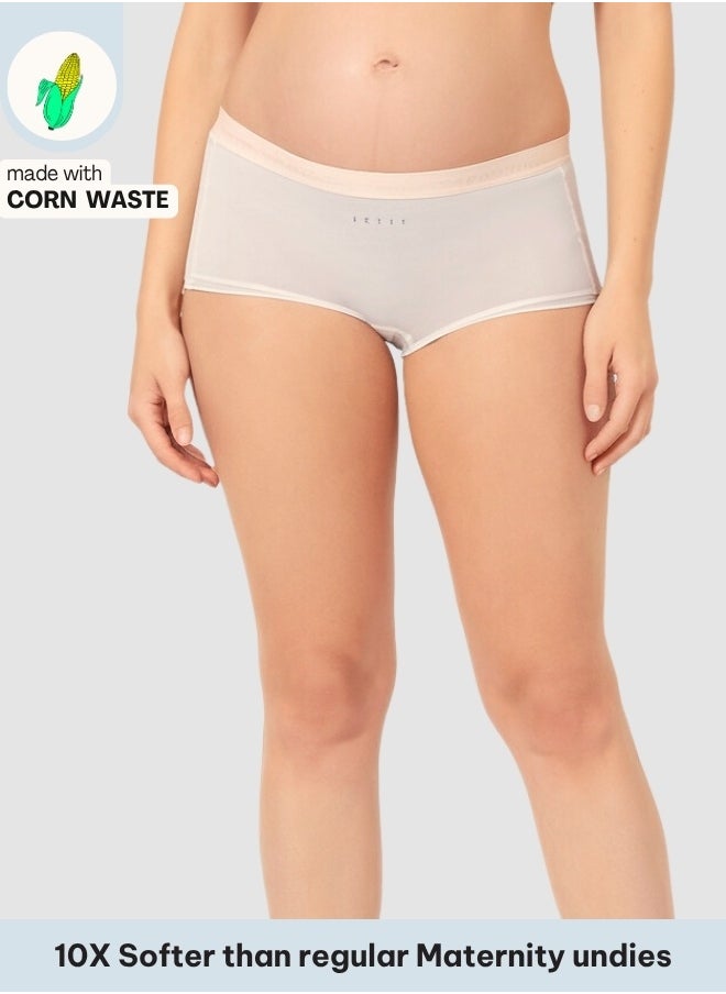 Intimate Queen Corn Bae Maternity Lacy Boy Shorts – Ultra-Soft, No Roll-Ups & Gusset Support, Full Coverage Comfort for Every Trimester  - Image 1