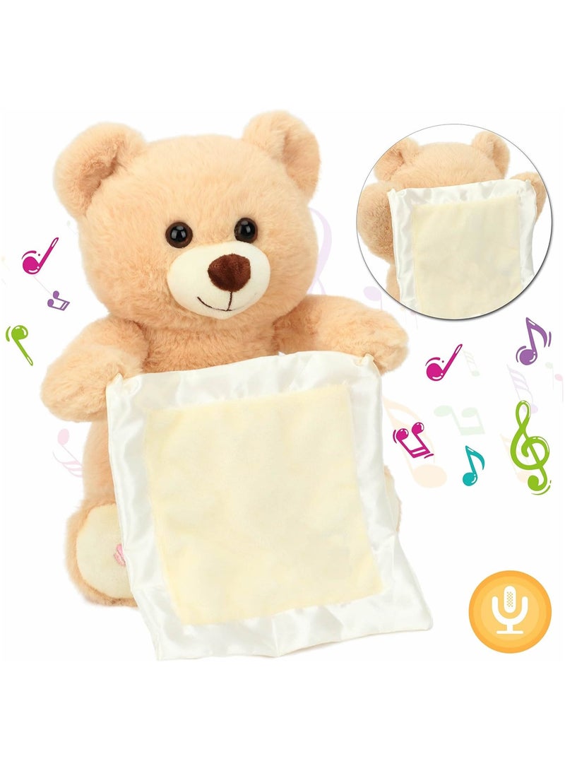 Stuffed Bear Plush Interactive Hide and Seek Stuffed Toy Repeat What You Say Sing Music Educational Animated Toy - Image 1