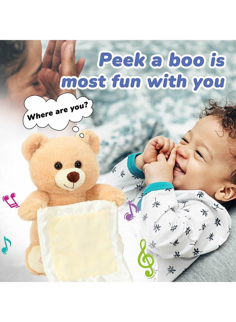 Stuffed Bear Plush Interactive Hide and Seek Stuffed Toy Repeat What You Say Sing Music Educational Animated Toy - Image 5