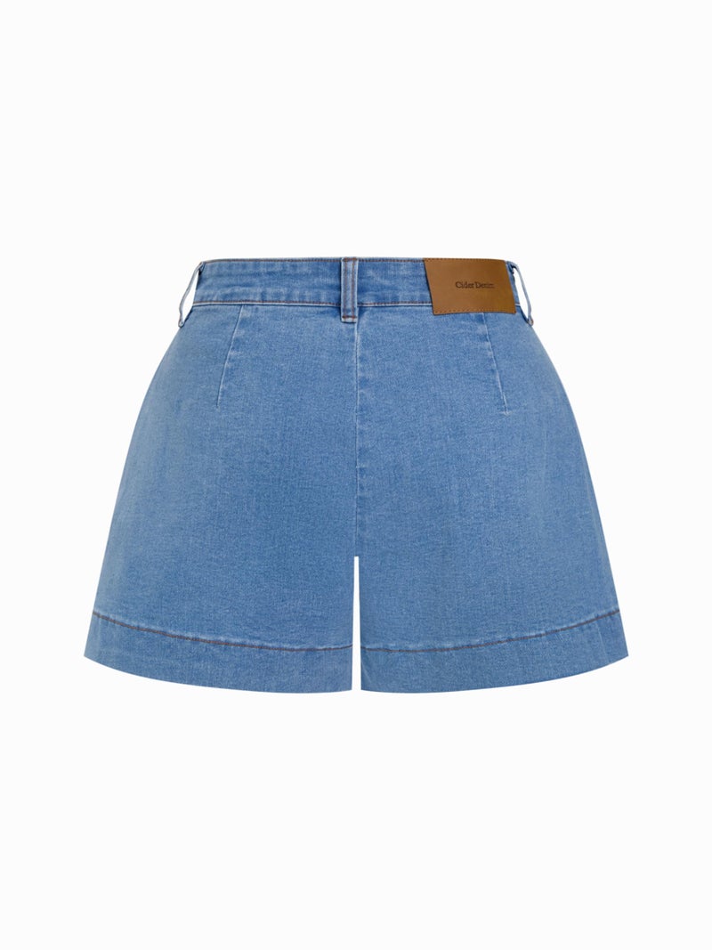 CIDER Jean Shorts for Women Denim Shorts with Pockets Mid Rise Stretchy Casual Jorts Trendy Summer Outfits Y2K - Image 5
