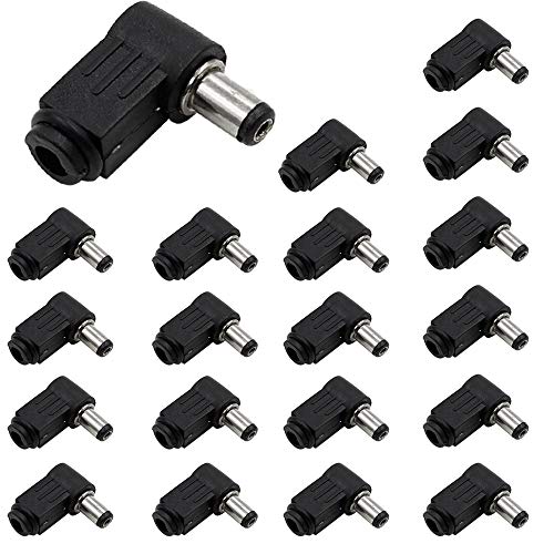 Luomorgo Right Angle 5.5 x 2.1mm/0.22 x 0.08 inch DC Socket Jack Charger Power Plug Solder 20pcs - Image 1