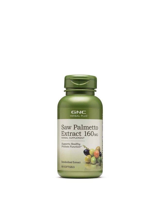 GNC Herbal Saw Palmetto Extract 160mg Supplement, Supports Healthy Prostate Function, 100 Servings - Image 1