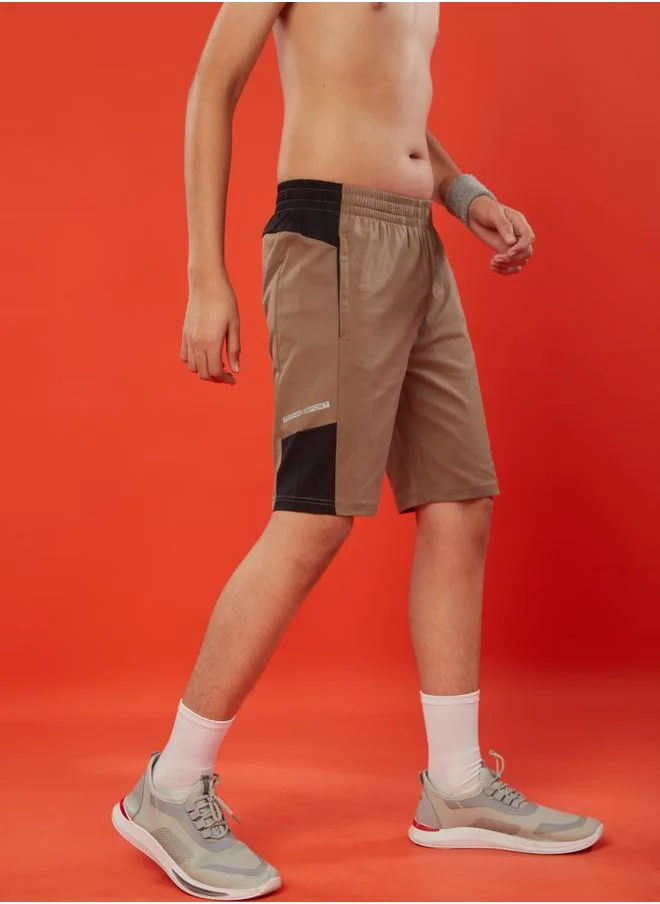 تكنوسبورت Technosport Solid 2-Way Stretch Shorts