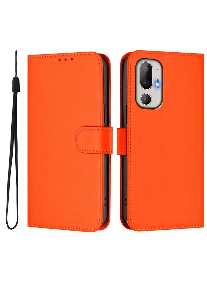 S-TOP Case For HTC U24 Pro Skin Feel Solid Color Leather Phone Case with Lanyard - Image 2