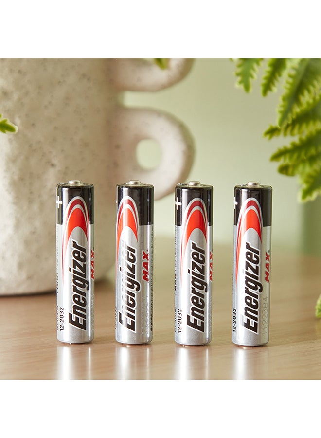 Energizer MAX AAA 4-Piece Alkaline Battery Set 2 x 5 x 1 cm - Image 1