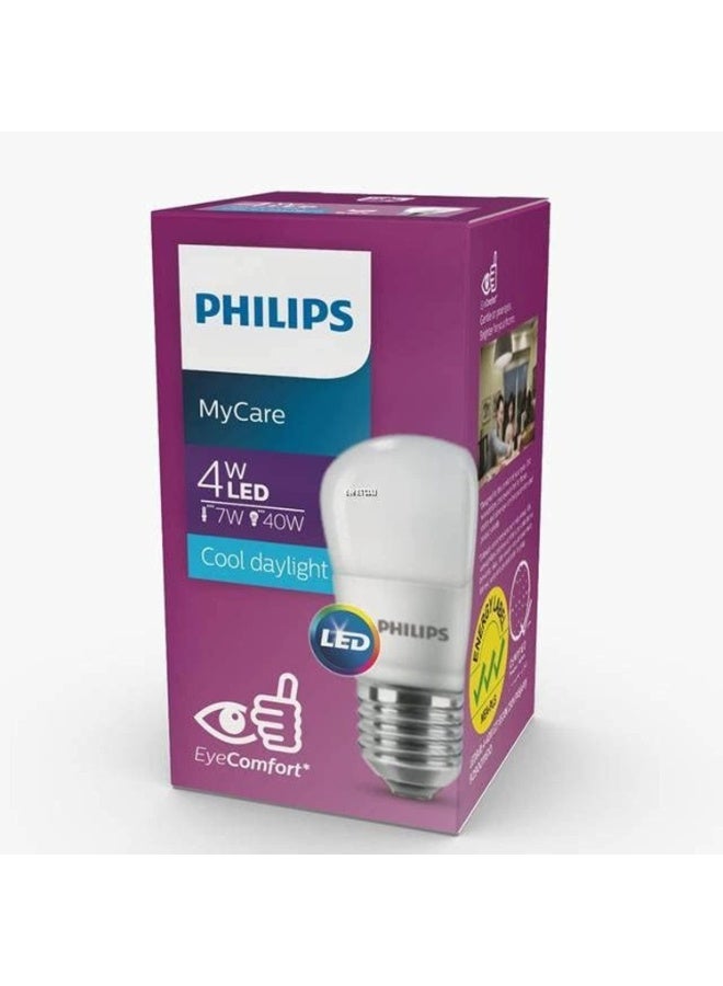 فيليبس مصباح LED E27 بقوة 4 واط، مصباح موفر للطاقة، إضاءة بيضاء ساطعة 6500 كلفن، 350 لومن، قاعدة E27 قياسية، عمر طويل، إضاءة صديقة للبيئة - Image 2