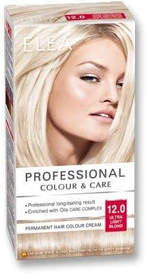 ELEA PROFESSIONAL PERMANENT HAIR COLOR CREAM 120 ULTRA LIGHT BLOND WITH OIL CARE COMPLEX