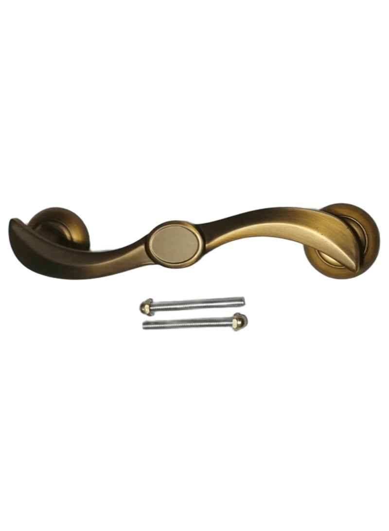 Apartment and house metal door handle, 12 inches - weight 400 grams - black color + mounting screws  - Image 1
