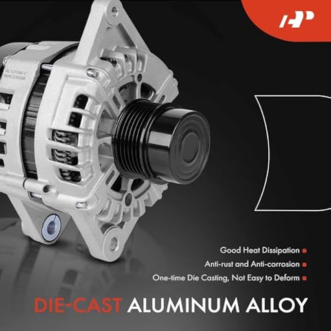 A-Premium Alternator Replacement for Hyundai Accent 2018-2019 Kia Rio Soul, 1.6L, 130 Amp/12 Volt, CW, 6-Groove Clutch Pulley - Image 4