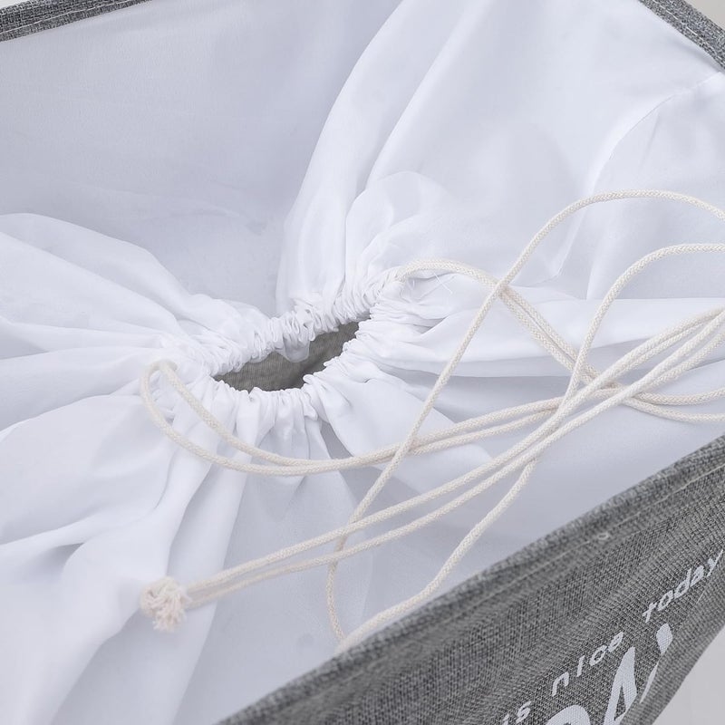 Kuber Industries Laundry Basket For Clothes|Foldable Laundry Hamper|Basket For Toys, Dirty clothes, Storage "45 LTR" (Grey) - Image 5