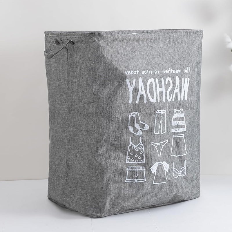 Kuber Industries Laundry Basket For Clothes|Foldable Laundry Hamper|Basket For Toys, Dirty clothes, Storage "45 LTR" (Grey) - Image 1