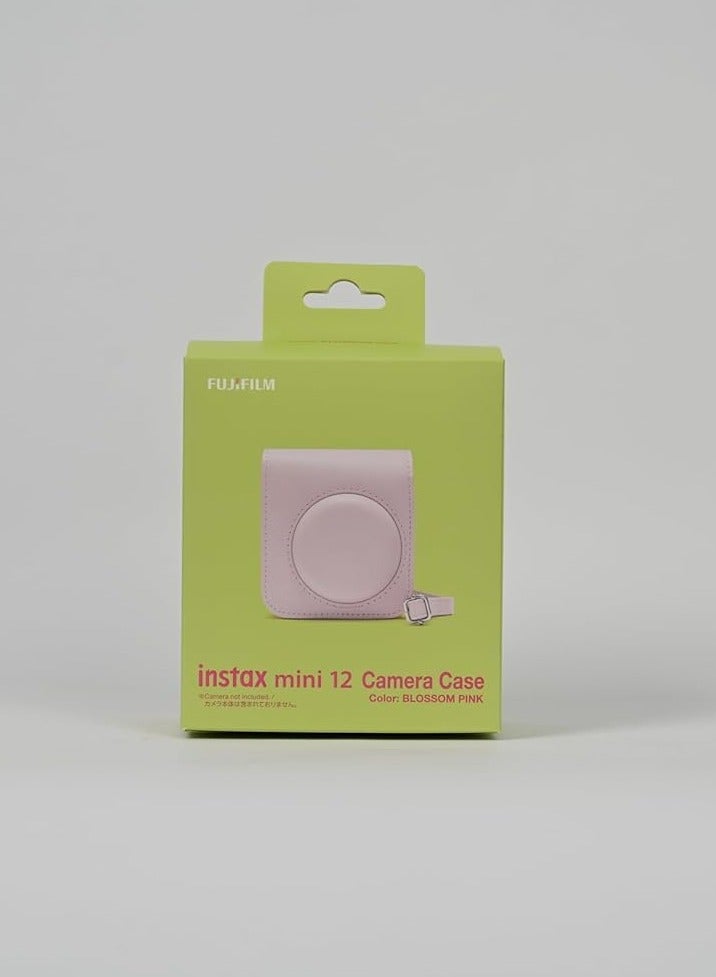 Carion INSTAX MINI 12 Protective Case Compatible with Instax Mini 12 Camera PU Leather Bag with Pocket and Adjustable Shoulder Strap, Blossom Pink - Image 2