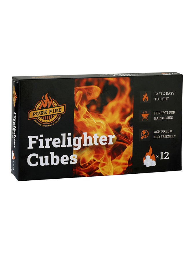 PURE FIRE مكعبات ولاعة بارافين بيضاء نقية - عبوة من 12 - Image 1
