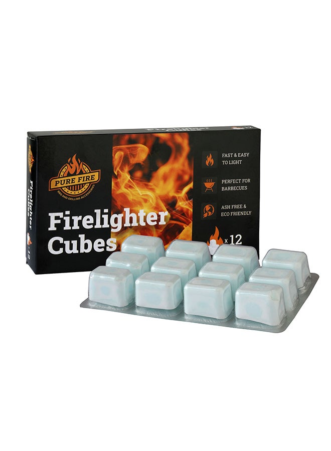 PURE FIRE مكعبات ولاعة بارافين بيضاء نقية - عبوة من 12 - Image 3
