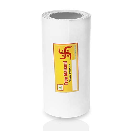 TREEMAISON Vastu White Tape | Size - 4 Inch | Length- 8 Feet (Approx) | Vastu Tape for Toilet | Main Door Entrance | Vastu Tape Remedy | Pack of 1 - Image 1