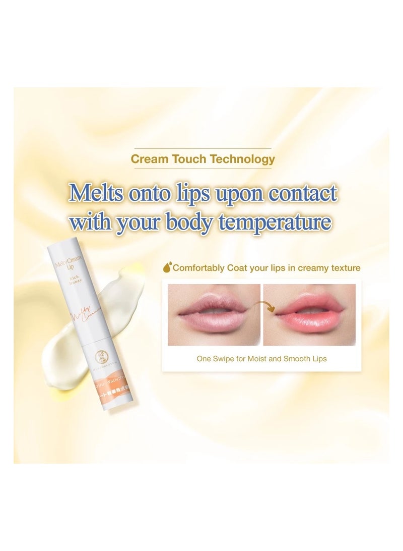 Mentholatum Melty Cream Lip Balm - Rich Honey [Creamy Texture/ Moisturizing/ Long Lasting hydration] - Image 4