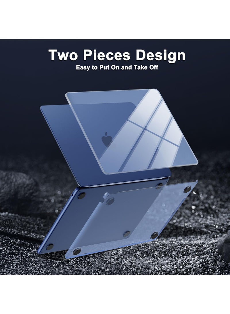 حالة من البلاستيك الصلب متوافق مع ماك بوك اير 13.6 بوصة متر مكعب a3113 متر مربع a2681 ، ومجهزة ريتينا عرض لمسة معرف 2024 2023 2022 - سوبر كريستال منتصف الليل الطبعة - Image 4