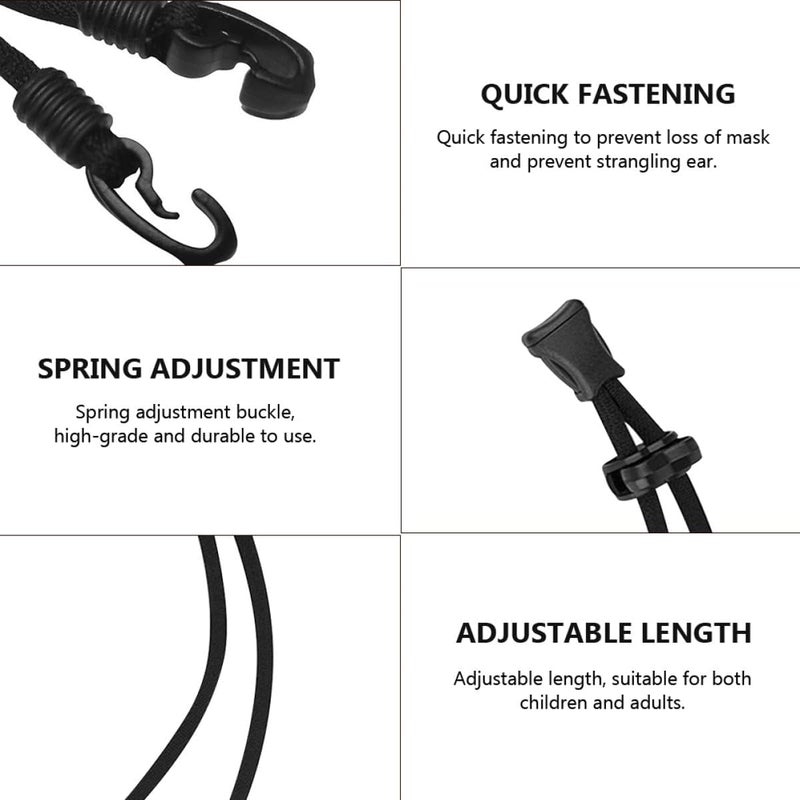 Ciieeo Mask Strap Extender Anti Adjustable Ear Saver Hooks 2pcs Elastic Mask Hanging Lanyards for Ear Protection - Image 2