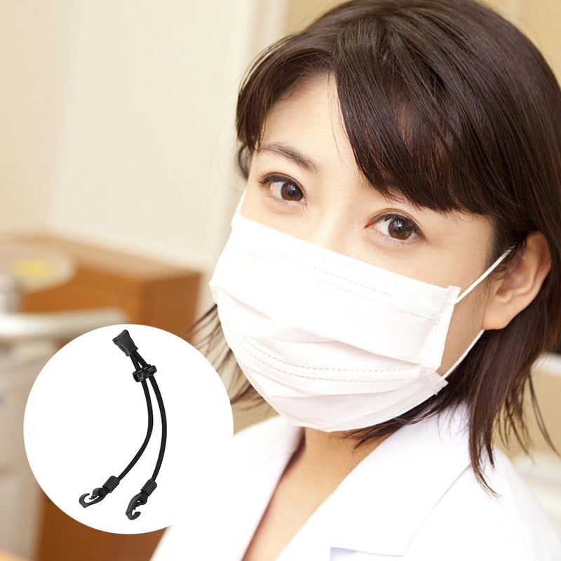 Ciieeo Mask Strap Extender Anti Adjustable Ear Saver Hooks 2pcs Elastic Mask Hanging Lanyards for Ear Protection - Image 4