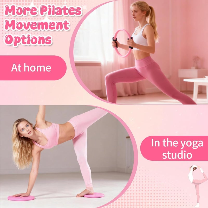 Fantspati 18-Piece Pilates Equipment Kit for Home Workouts - Includes Pilates Ring, Ball, Resistance Bands, and More - Image 5