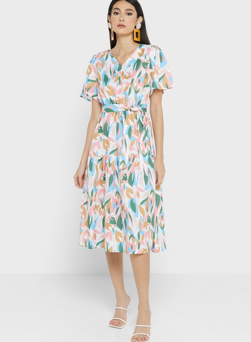 ELLA Floral Print Midi Dress  - Image 4