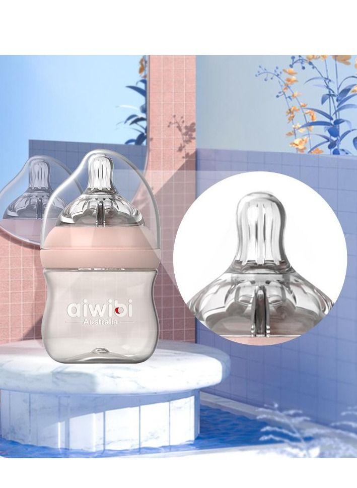 Aiwibi New Born Baby Feeding Bottles Breast-Like, Closer to Nature-120ML-Pink/Blue-2Pack - Image 3