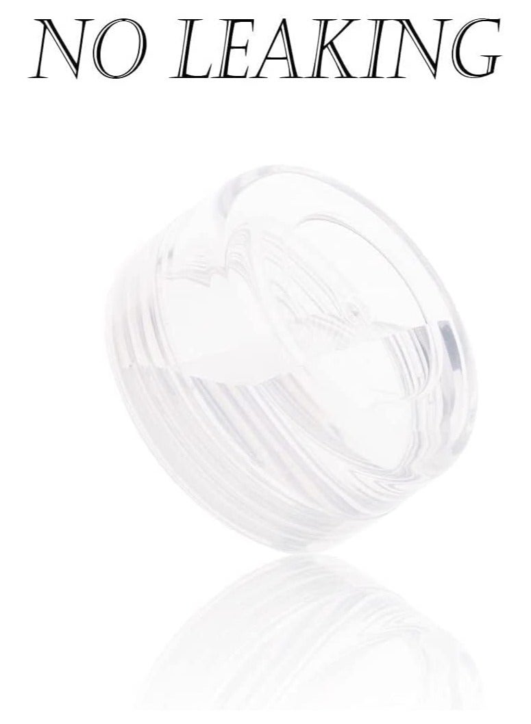 KASTWAVE 30 Pcs Cosmetic Containers, Acrylic Clear Round Jars, BPA Free Sample Jars Tiny Makeup Sample Containers with Lids for Women Cosmetic, Lotion, Cream, Makeup, Bead, Eye Shadow (10g / 10ml) - Image 5