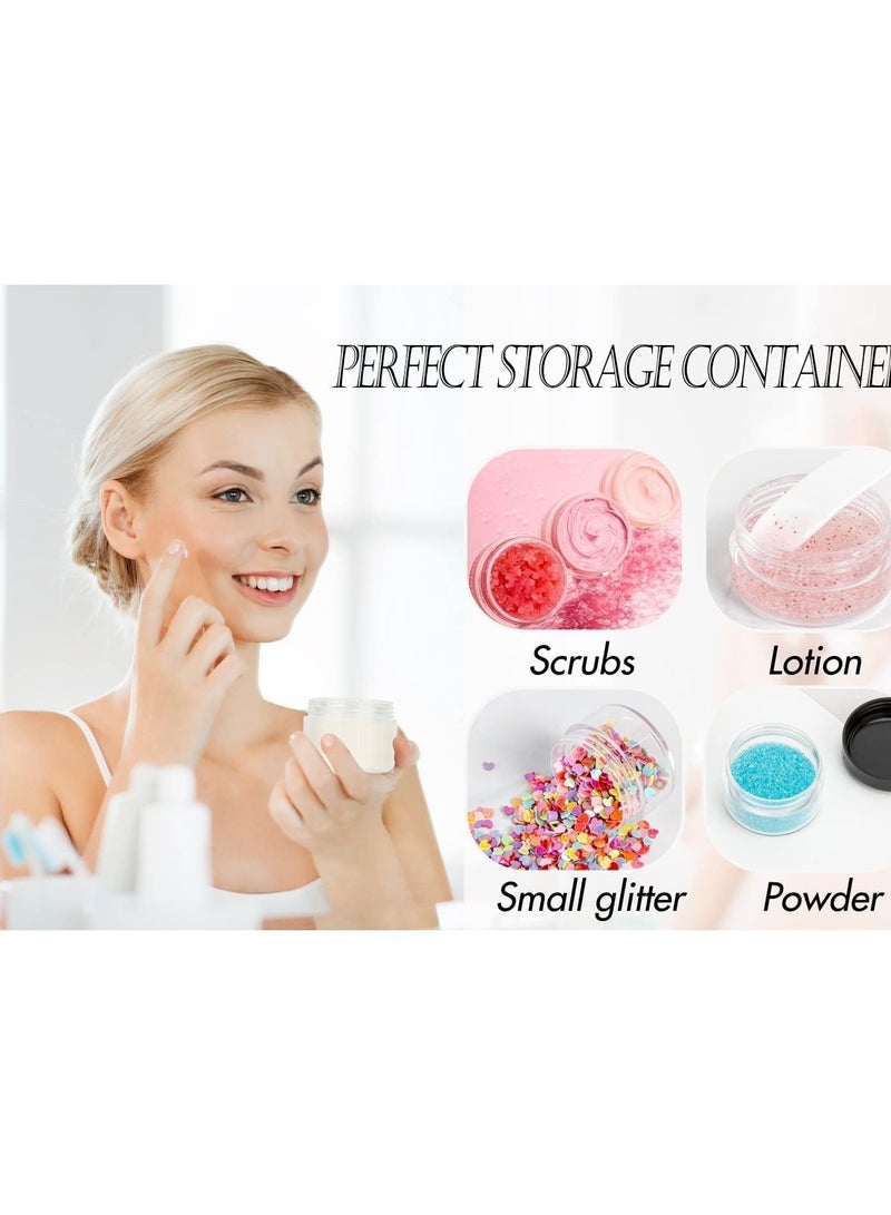 KASTWAVE 30 Pcs Cosmetic Containers, Acrylic Clear Round Jars, BPA Free Sample Jars Tiny Makeup Sample Containers with Lids for Women Cosmetic, Lotion, Cream, Makeup, Bead, Eye Shadow (10g / 10ml) - Image 4