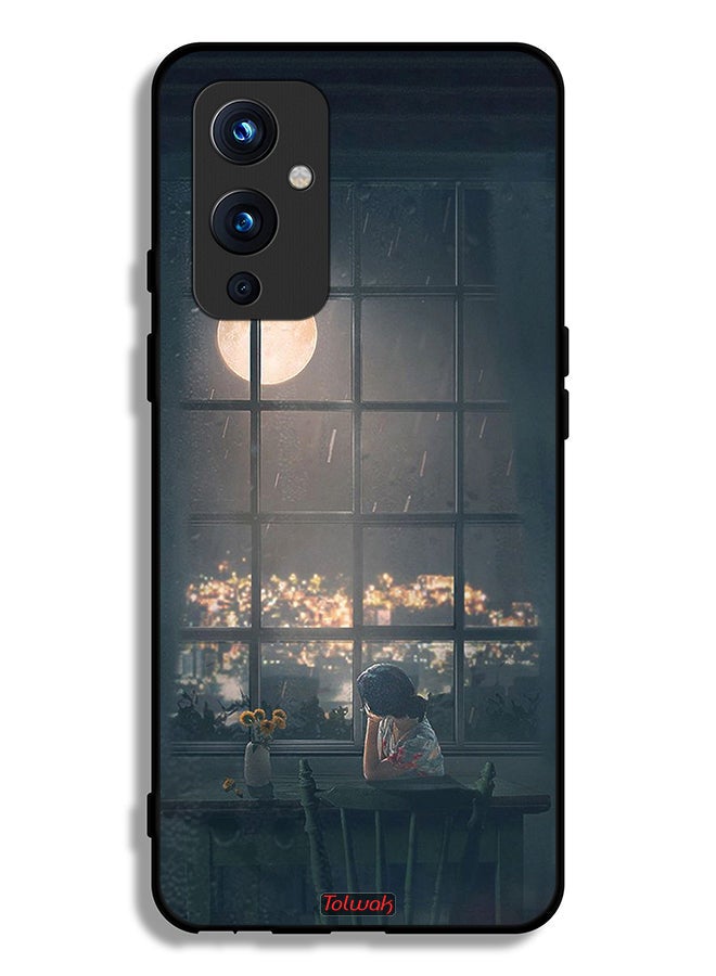 Tolwak OnePlus 9 5G Protective Case Cover Looking At Moon Art - Image 1