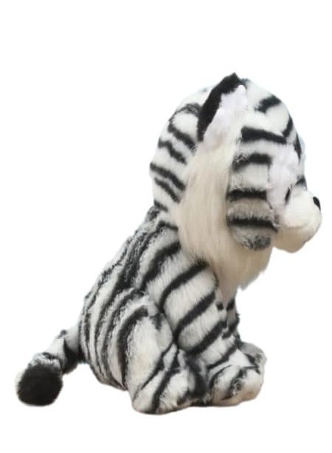 STRIDERS Tiger Plush Soft Toy Baby | Cute Stuffed Animal for Kids | Adorable Soft | Huggable Cuddly for Girls & Boys | Safe for Kids |Black & White Tiger - Image 2