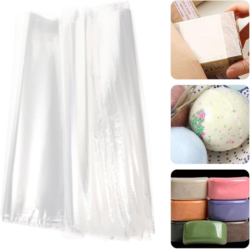 Hemobllo Heat Shrink Wrap Bags : 200Pcs Clear PVC Heat Shrinkable Film Bags for Packagaing Soap Shoes Books, 25X19X0.1cm - Image 2