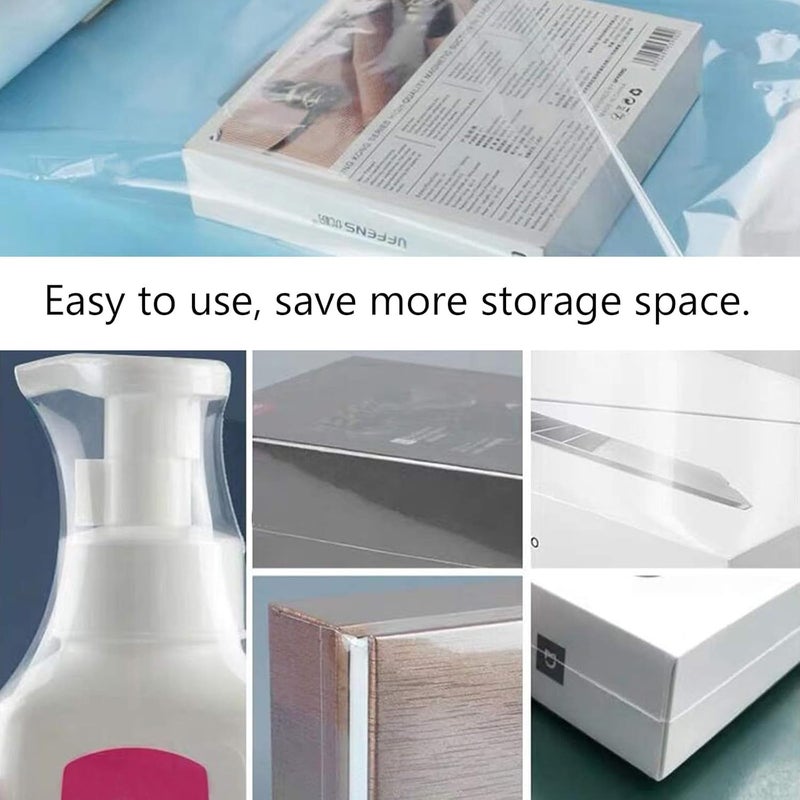 Hemobllo Heat Shrink Wrap Bags : 200Pcs Clear PVC Heat Shrinkable Film Bags for Packagaing Soap Shoes Books, 25X19X0.1cm - Image 5