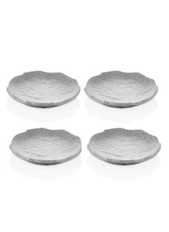 KULSAN Melamine Dessert Plate Set 4 Pieces Granit Color 20 cm  - Image 1