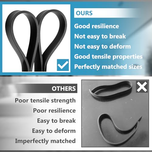 HASMX 2-Pack Replacement Vacuum Cleaner Belts #12675000002729 for Black & Decker Air Swivel Vacuum BDASV101, BDASV103, BDASV104, BDASL102 & Ultra, BDASL104, BDASL202, BDASL120 / BDAS120, BDASP103 - Image 4