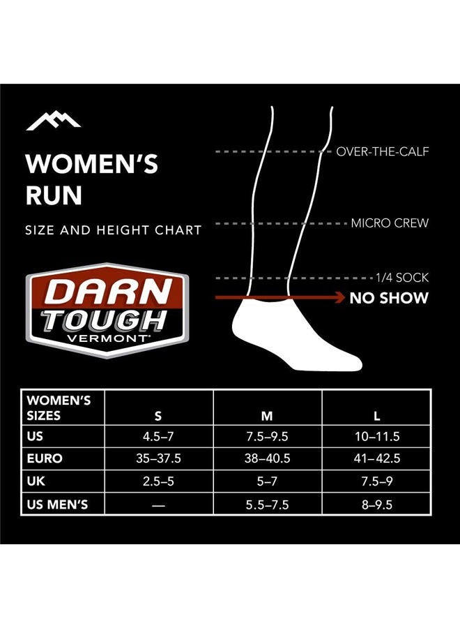 Darn Tough Women's Run Coolmax No Show Tab Ultra-Lightweight with Cushion - Medium Aqua Coolmax Socks for Running - Image 4