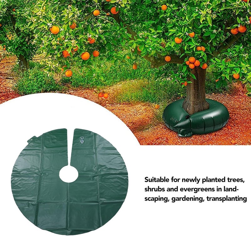 Fockety Tree Watering Bag, 10 Gallon 23.6in Tree Watering Bag Deep Root Slow Release Automatic Drip Irrigation Watering System, Low Profile Tree Watering Mat for Multi Trunk Newly - Image 2