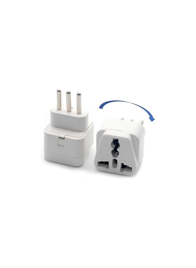 PROMASS Universal Adapter 10A Italy, Chile, 3pin Travel Plug- [1pc], Easy Conversion to UK/US/EU/AU plugs - Image 2