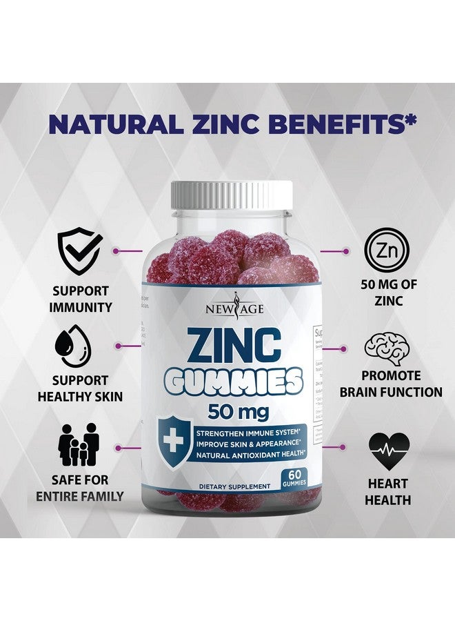 New Age Vitamin C & Zinc Gummies Combo Vitamin C 250Mg Natural Orange Zinc 50Mg High Potency Immune Booster Supplement Immunity Defense Powerful Natural Antioxidant 2 Pack Combo 120 Count - Image 5