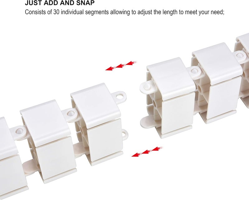 VWINDESK Vertebrae Cable Management Spine Kit (White) - Image 3