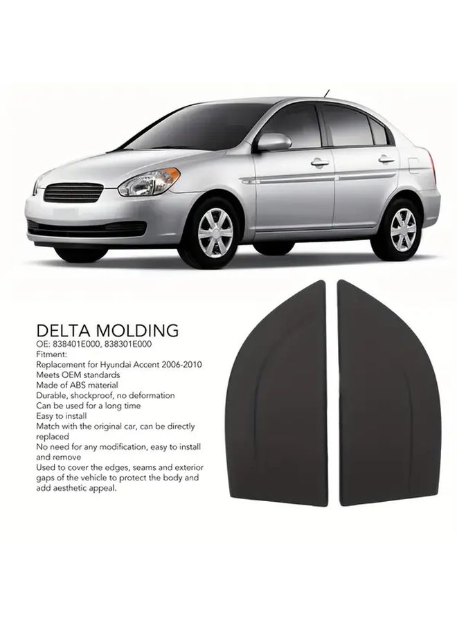 Left Rear Door Delta Molding Replacement 838301E000 838401E000 for Hyundai Accent 2006 2010 - Image 3