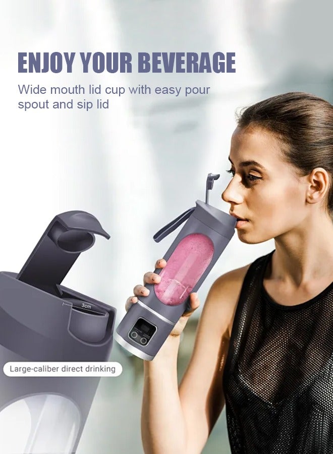 أبيكس خلاط محمول، خلاط شخصي هز وانزلاق، خلاط صغير قابل لإعادة الشحن،، مع غطاء سفر للمنزل/المطبخ/صالة الألعاب الرياضية ,الأبحاث المتعلقة ب محمول عصارة الفاكهة خلاط - Image 4