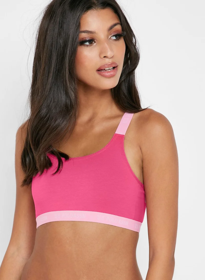 U.S. Polo Assn. Back Criss Cross Sports Bra