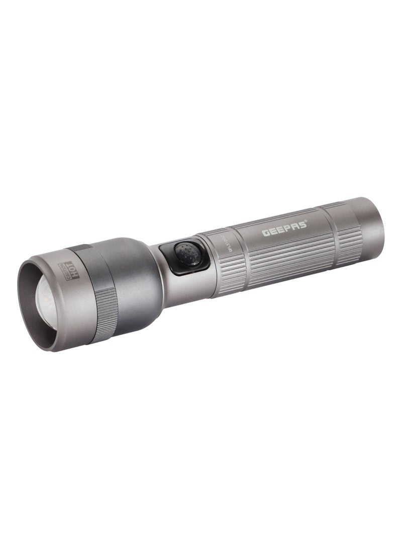 GEEPAS Zoomable LED Flashlight 20W | Perfect for Indoor and Outdoor Use, 10 Hours Continuous Working | Battery Level Indicator and Power Reminder, Lithium Battery, 1500 Lumens | GFL51095Z - Image 2
