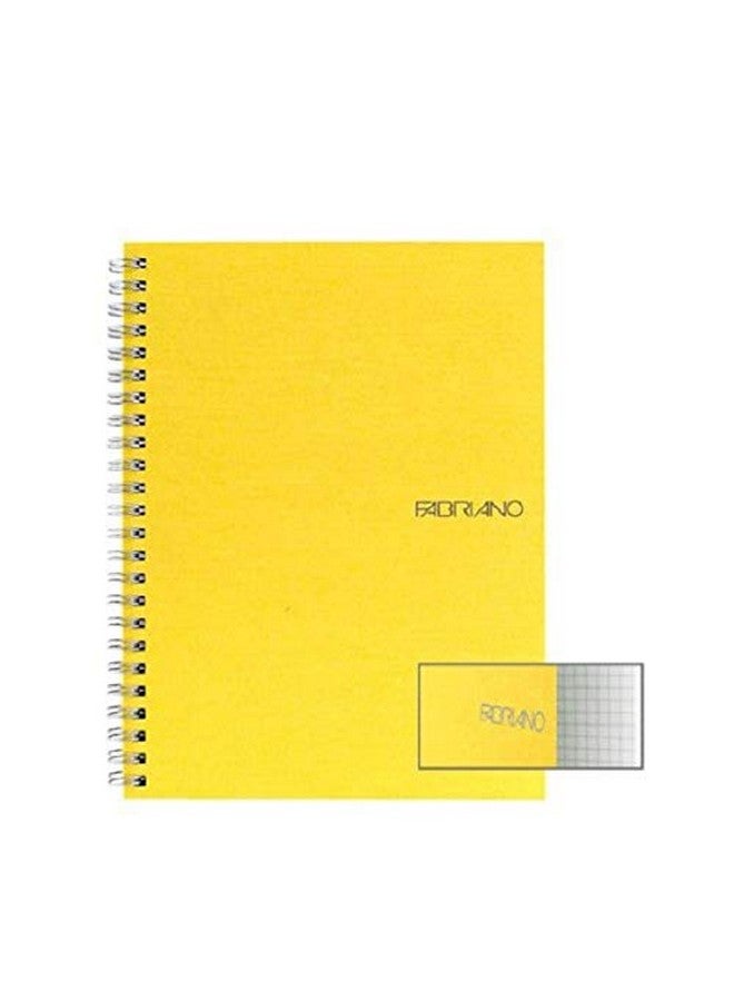 فابريانو دفتر ملاحظات Fabriano Ecoqua A4 بغطاء حلزوني مقاس 5 مم باللون الأصفر - Image 1