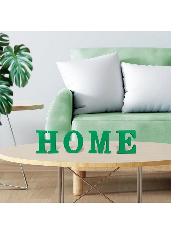 AOCEAN 6 Inch Green Wood Letters Unfinished Wood Letters for Wall Decor Decorative Standing Letters Slices Sign Board Decoration for Craft Home Party Projects (L) - Image 5