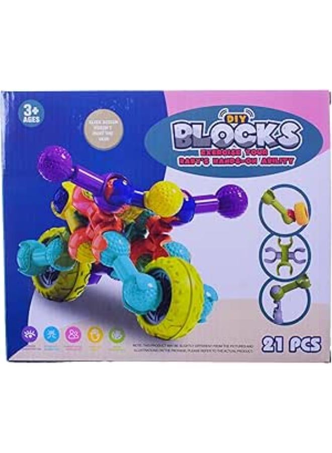 مكعبات دراجات نارية – 21 قطعة